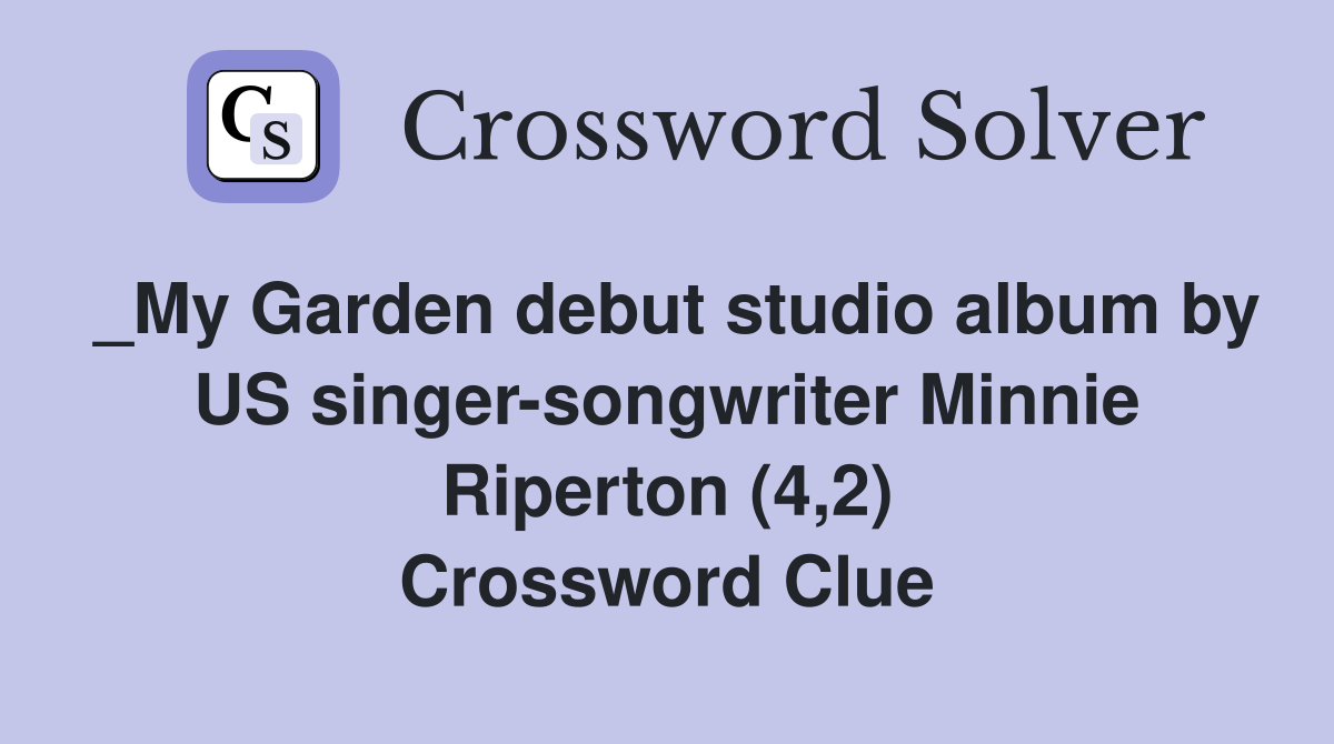_My Garden debut studio album by US singersongwriter Minnie Riperton